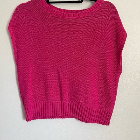 LOFT Knit Pink Vest - Picture 1 of 3